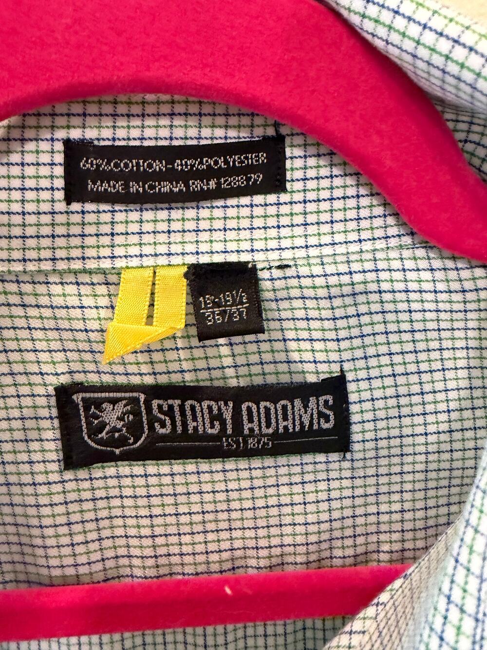 Stacy Adams Dress Shirt, Neck 19–19½,  Sleeve 36/37, Big & Tall